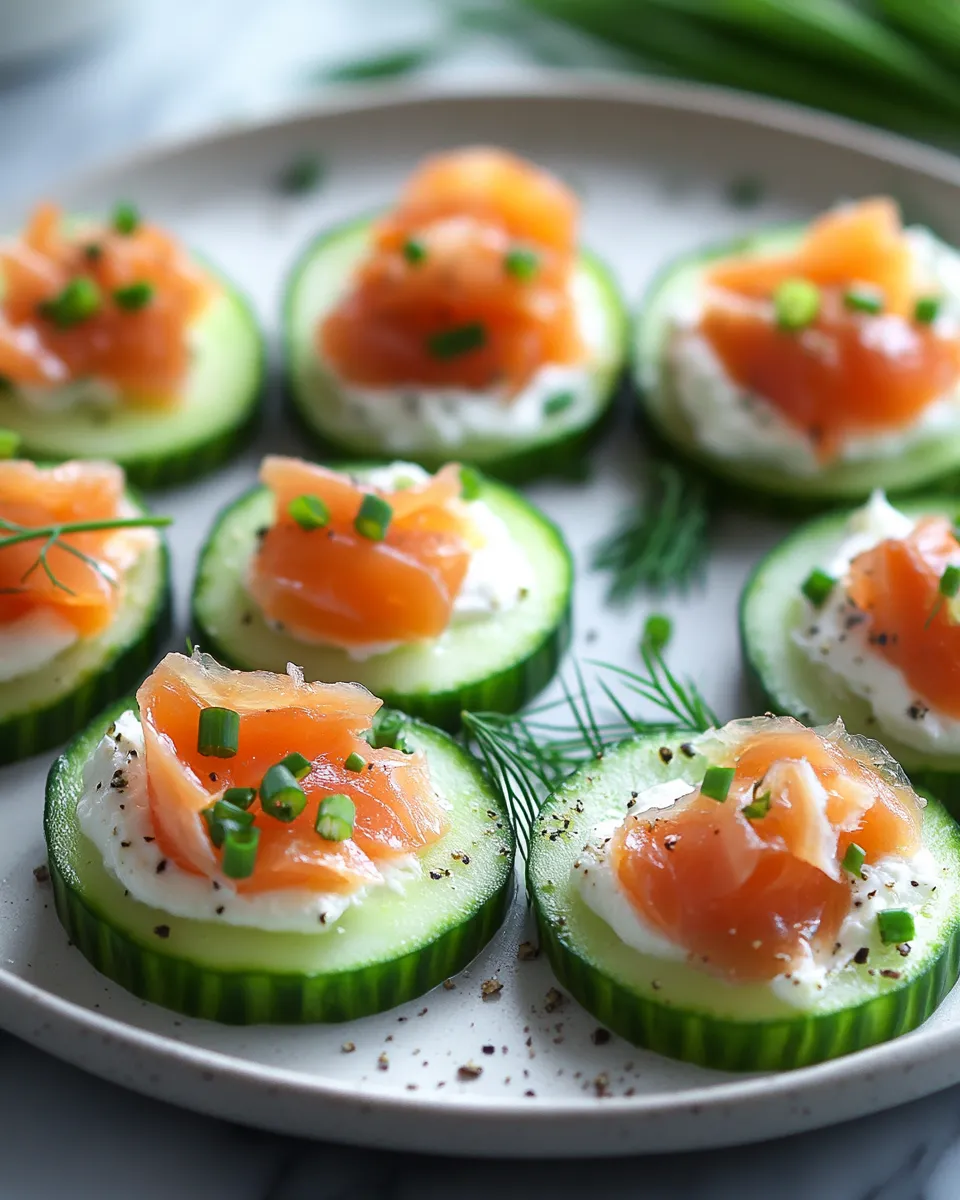 Cucumber Bites with Smoked Salmon Spread Recipe