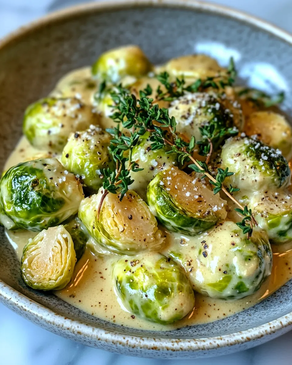 Creamy Dijon Brussels Sprouts Recipe