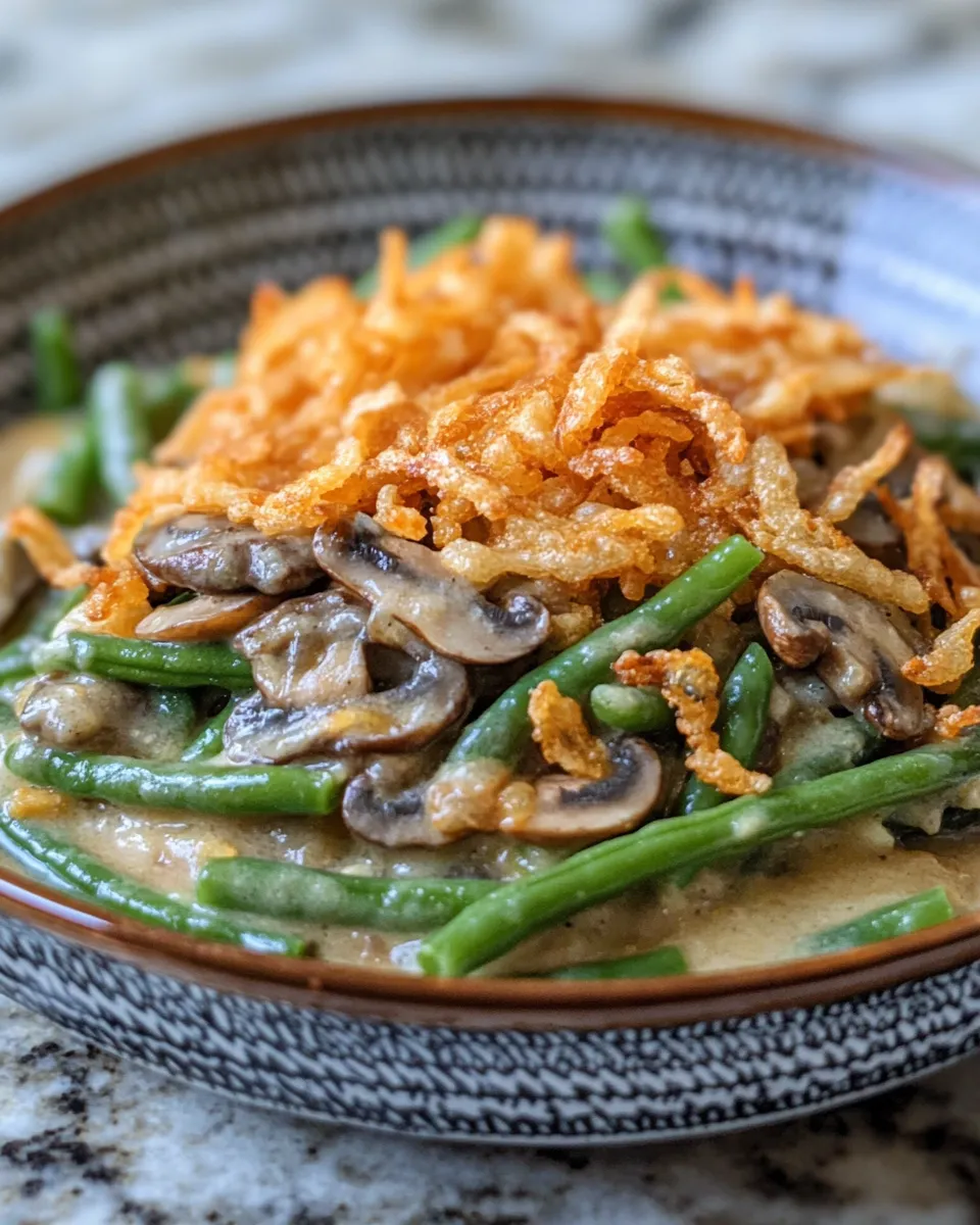 Garlic Green Bean Casserole Recipe