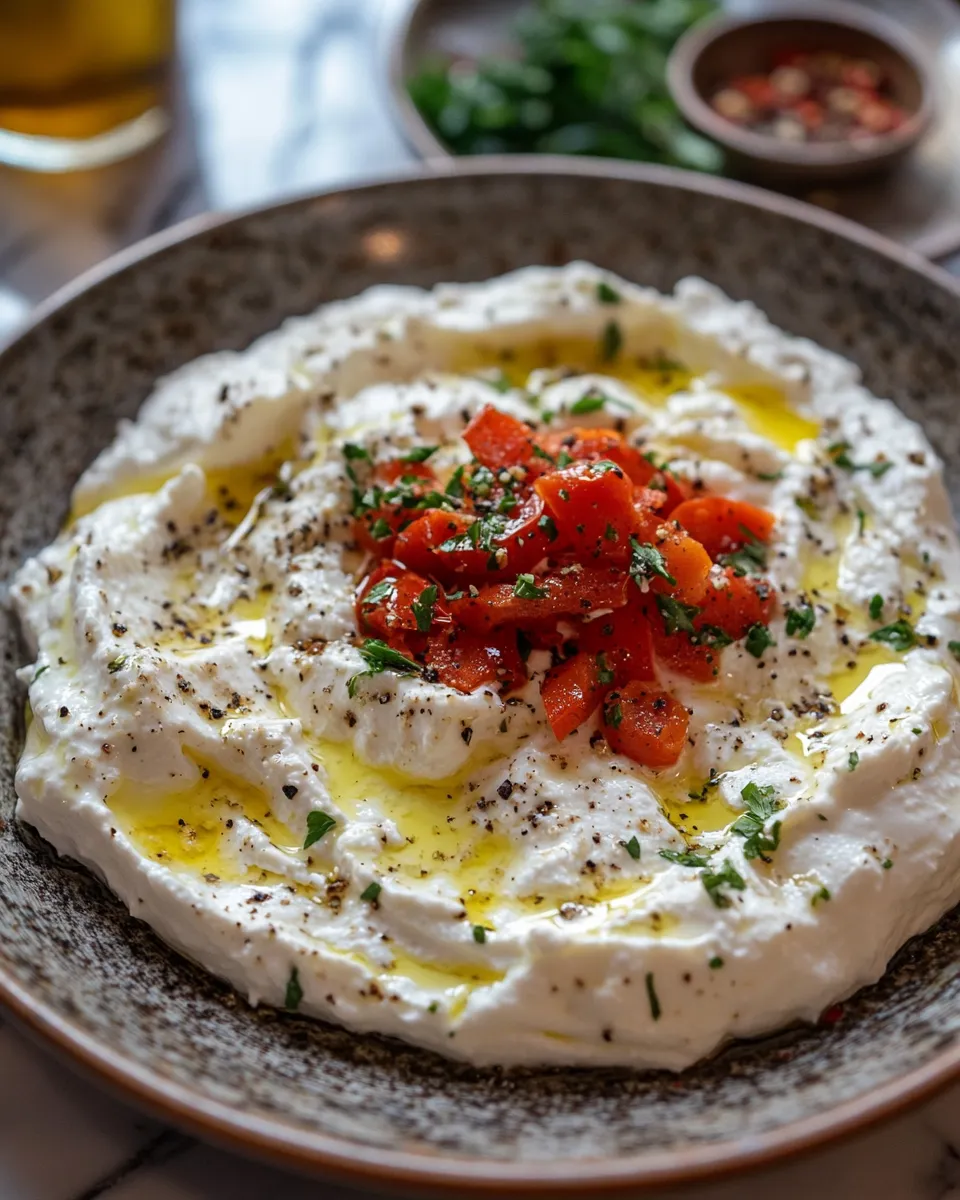 Whipped Feta with Roasted Red Peppers Recipe