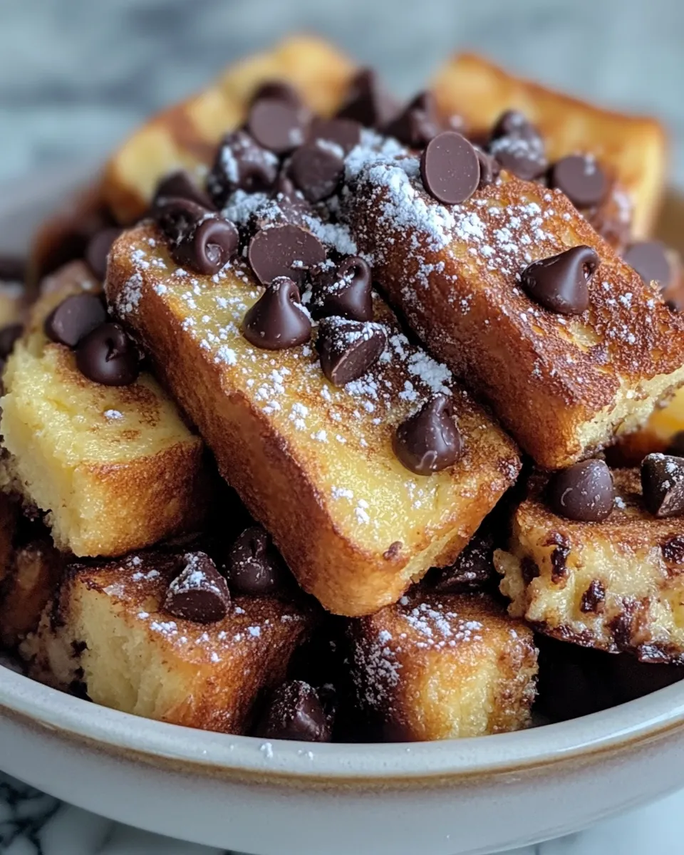 Irresistible Gooey Chocolate Chip French Toast Casserole Recipe