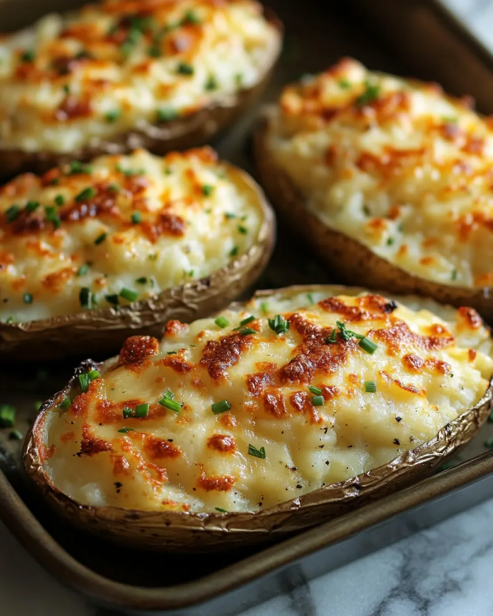 Cheesy & Creamy Twice-Baked Potato with Herbs