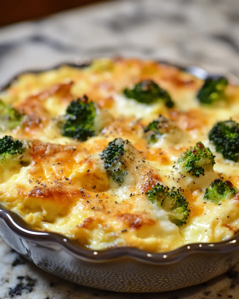 Easy Cheesy Broccoli & Egg Casserole for Brunch