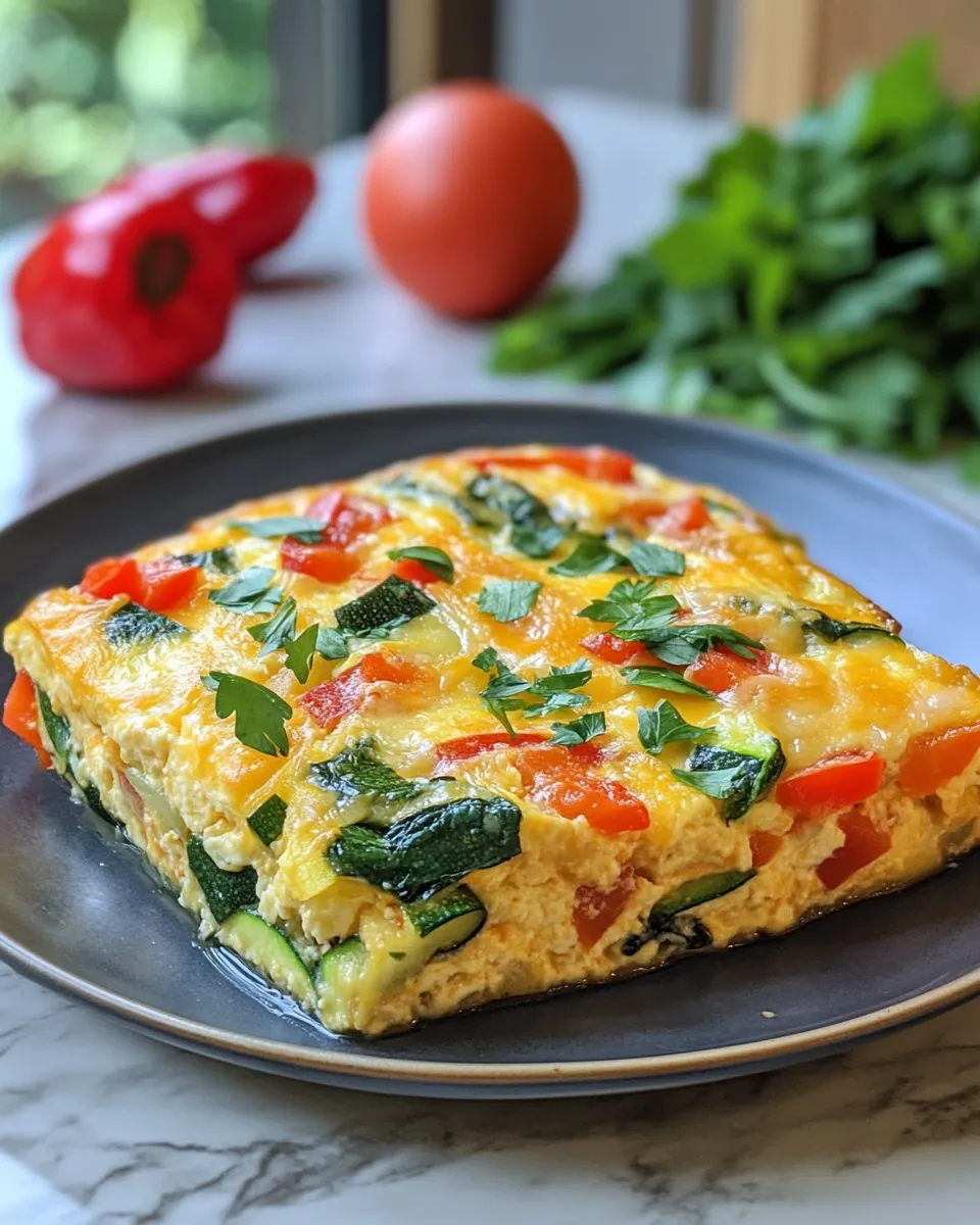 The Best Veggie & Cheddar Breakfast Casserole Ever
