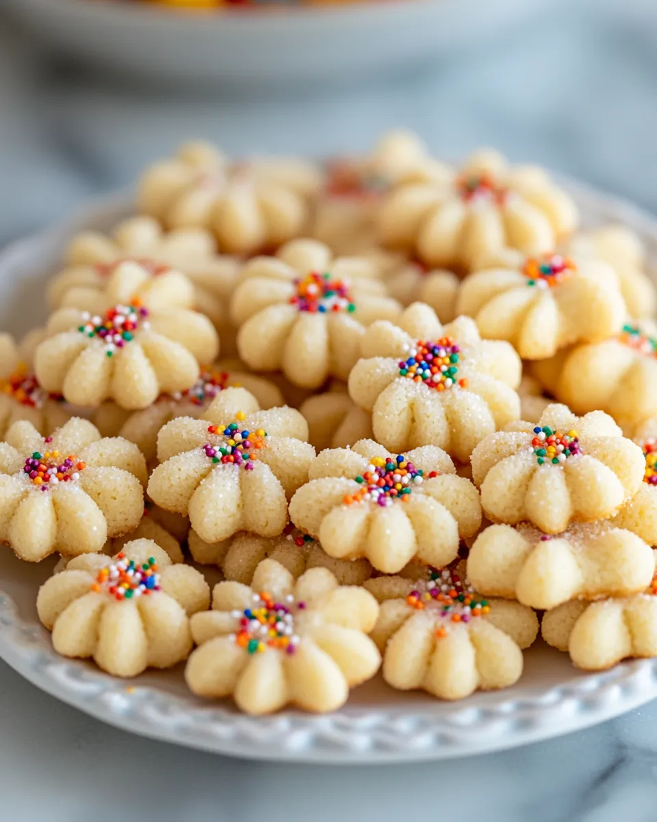 Soft & Buttery Classic Vanilla Spritz Cookies