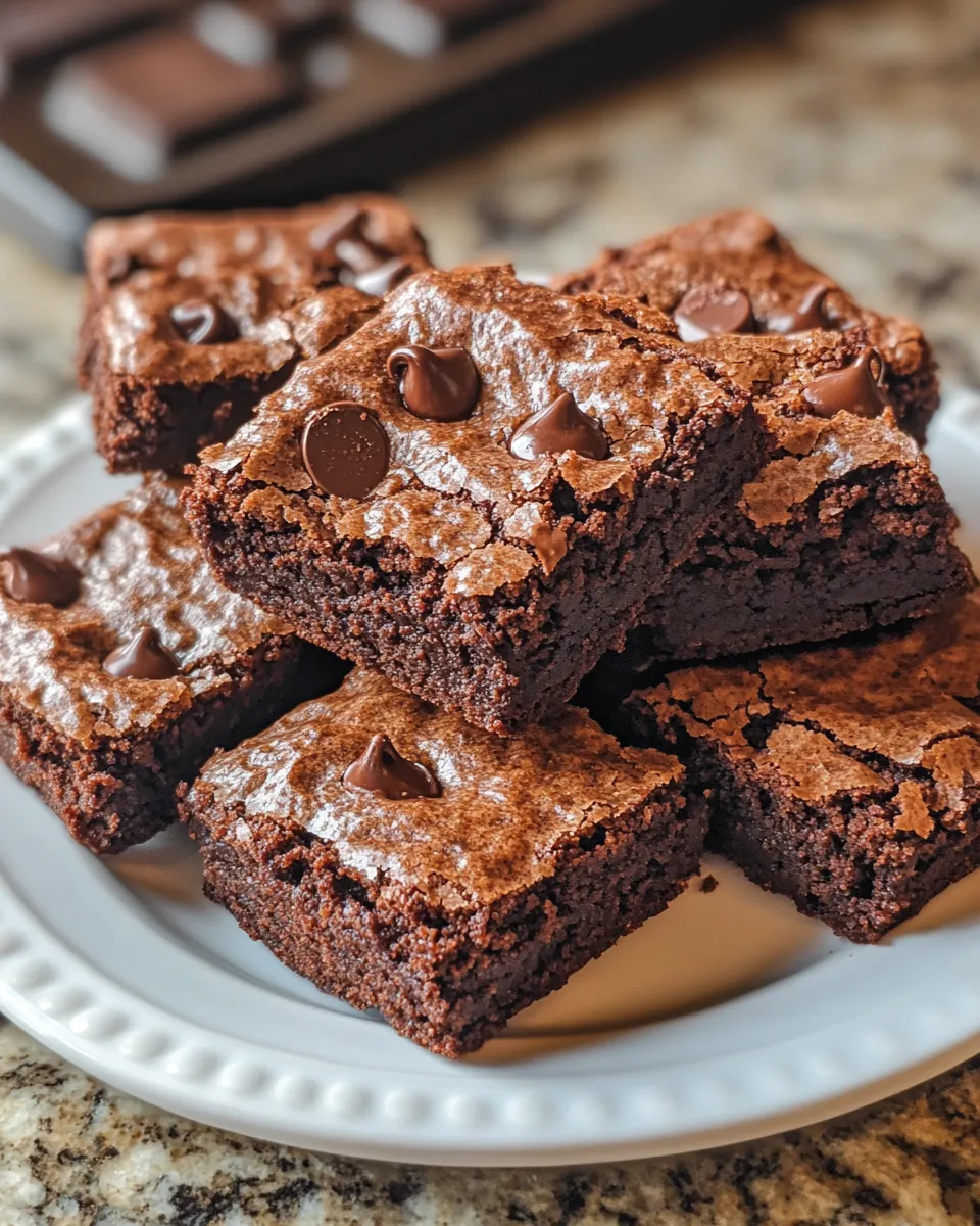 Fudgy Chewy Brownies Loaded with Chocolate