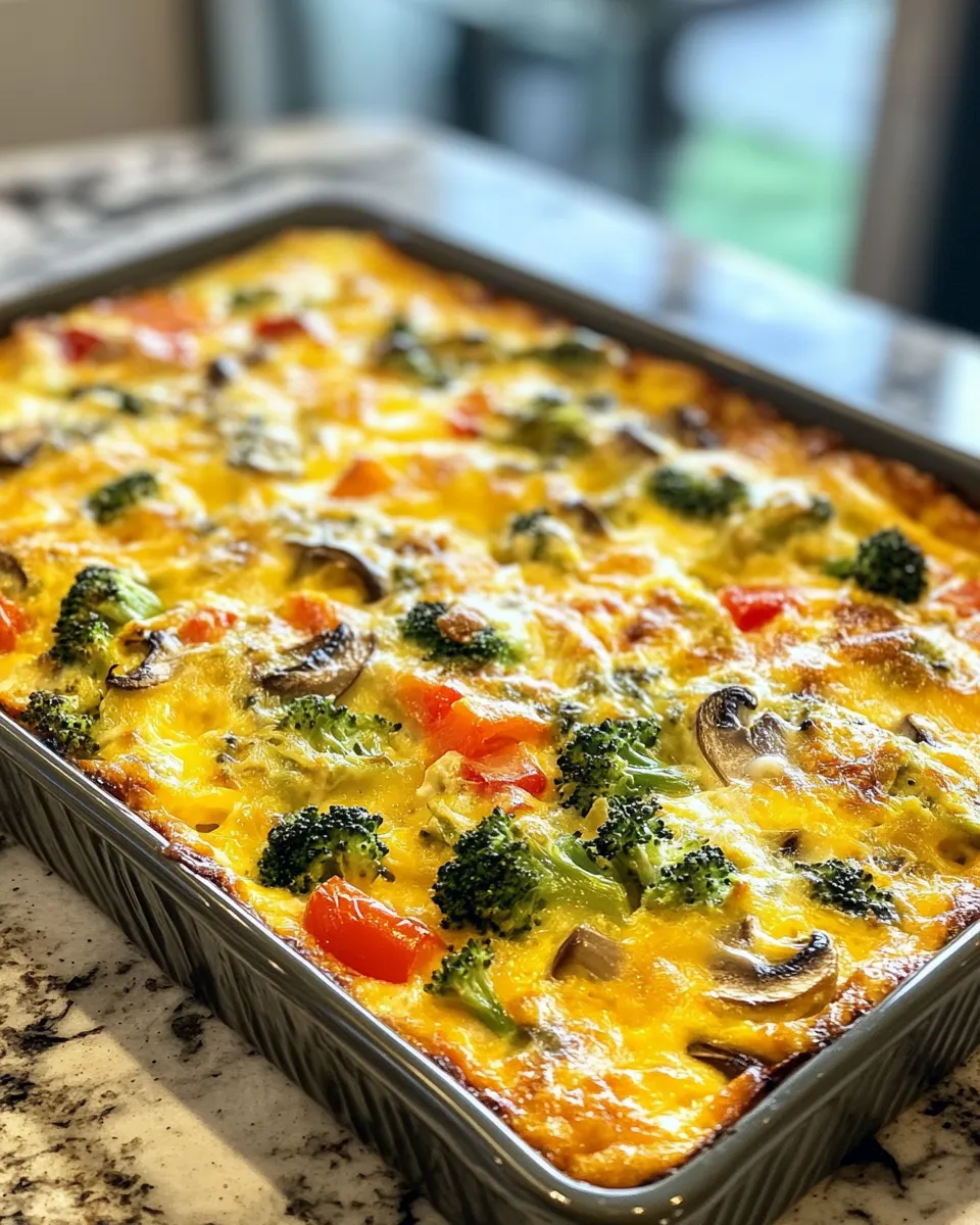 Creamy Cheese and Veggie Egg Casserole Everyone Will Love