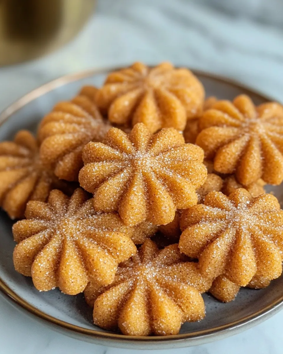 Chewy & Flavorful Pumpkin Spice Spritz Cookies