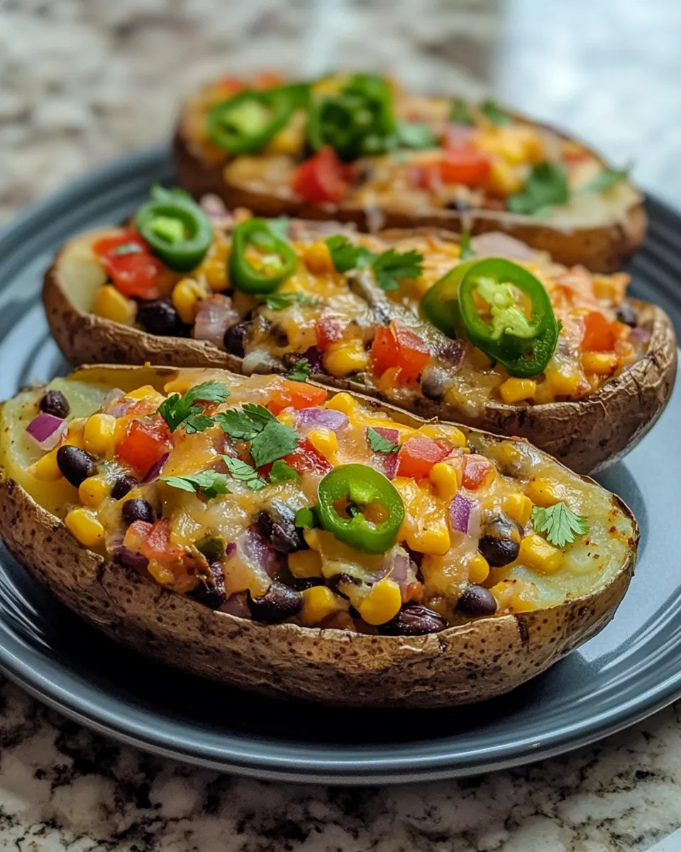Savory Twice-Baked Potato with Tex-Mex Veggies