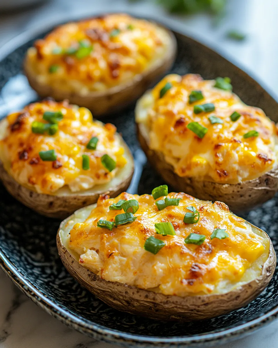 Savory Chicken & Corn Twice-Baked Potatoes