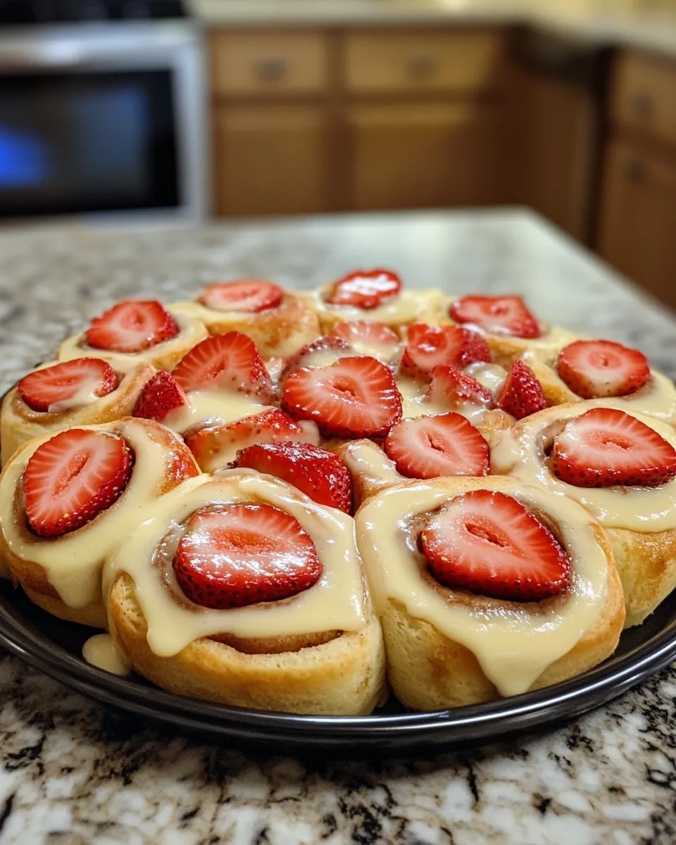 Sweet & Fluffy Strawberry Cinnamon Rolls Recipe