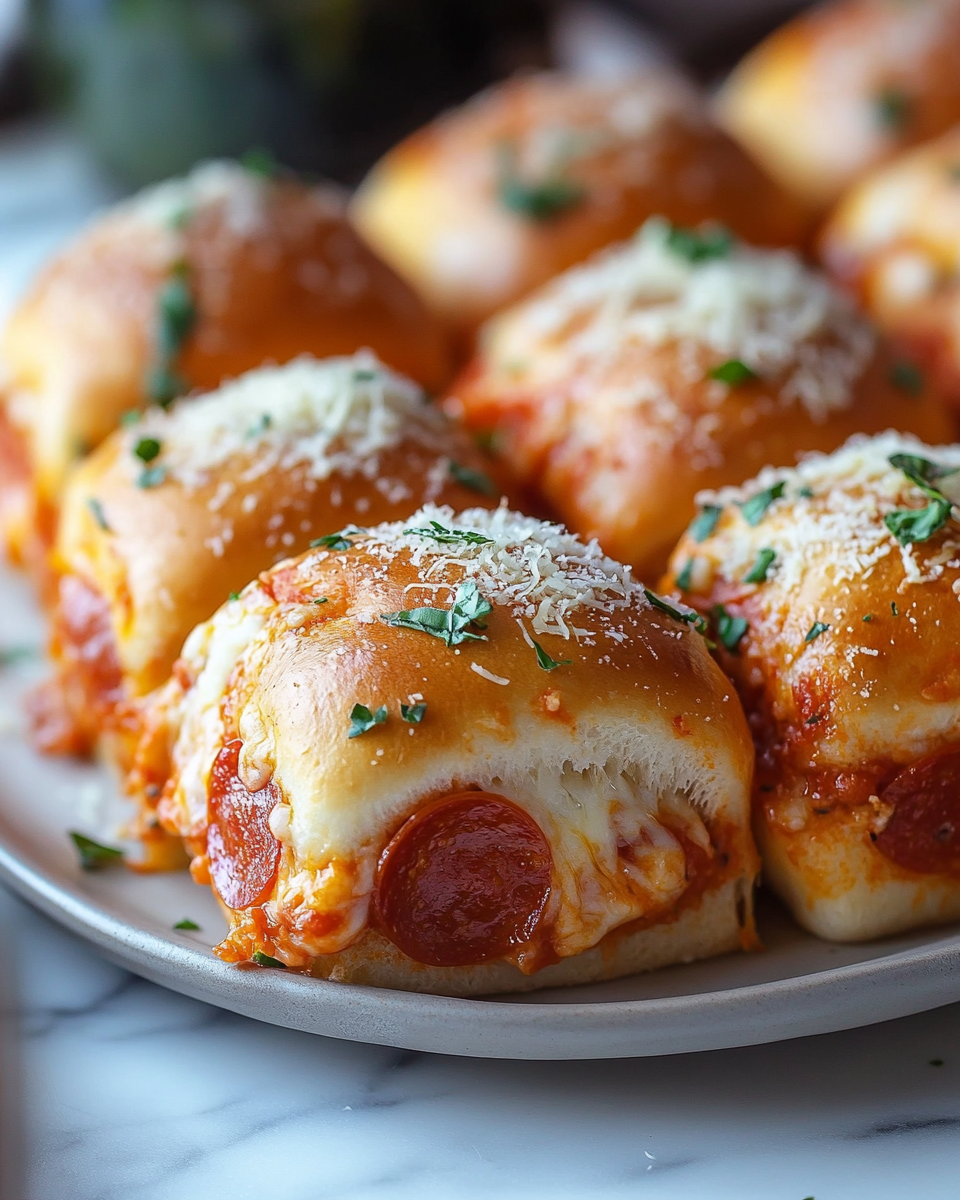 Easy Pepperoni Pizza Sliders