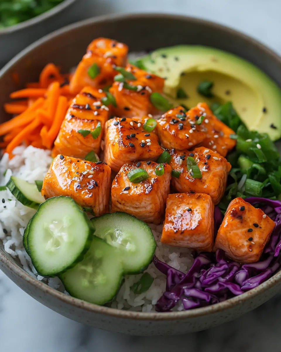 Ultimate Bang Bang Salmon Bites Bowls Dinner Obsession