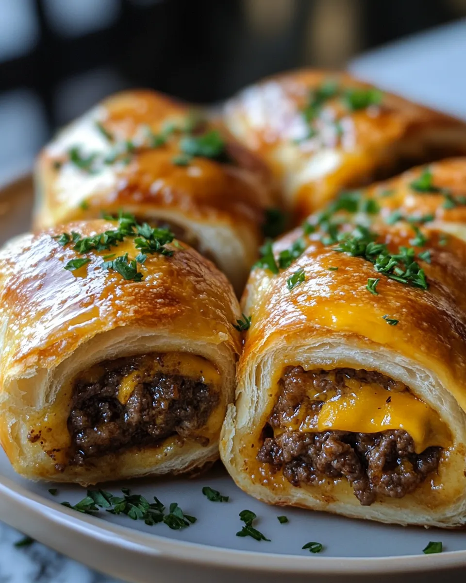 Cheesy Garlic Butter Cheeseburger Rollups Comfort Food Hit