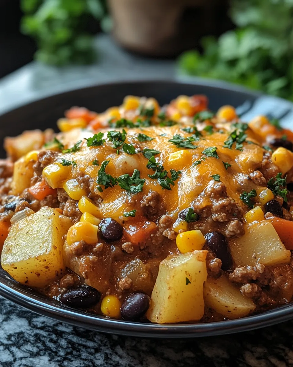 Hearty Slow Cooker Cowboy Casserole Comfort Food