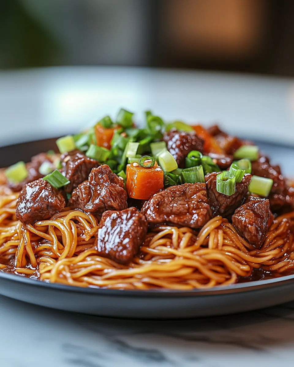 Mouthwatering Sticky Beef Noodles So Addictive