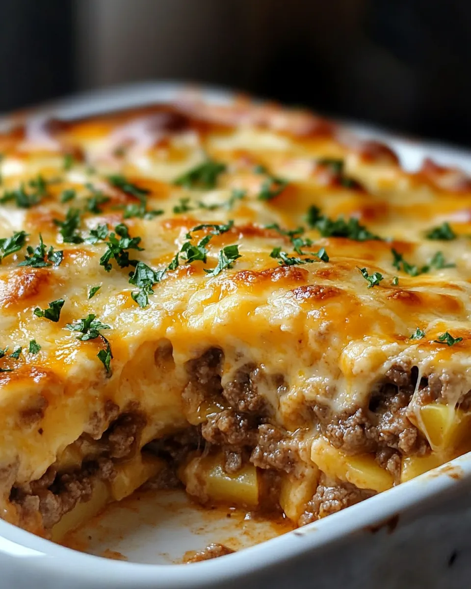 Homestyle Hobo Casserole with Ground Beef & Potatoes