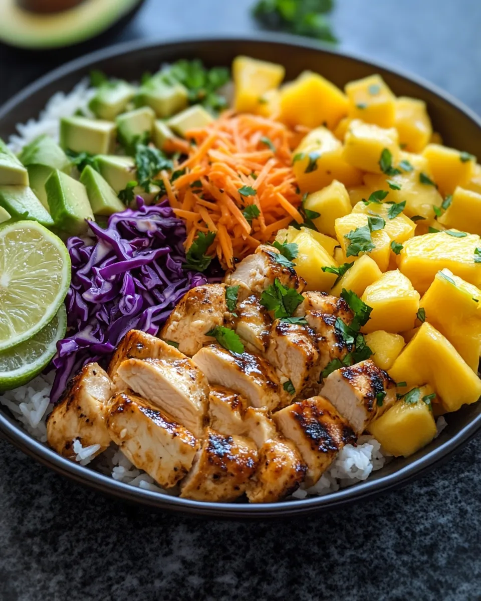 Ultimate Coconut Chicken Rice Bowl Tropical Flavor Explosion