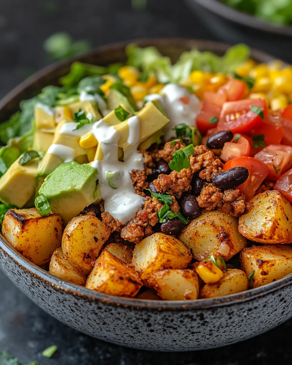 Ultimate Loaded Potato Taco Bowl Easy Weeknight Winner