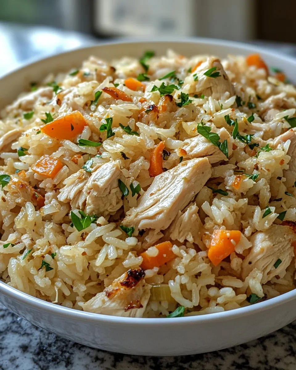 Easy Slow Cooker Lemon Herb Chicken and Rice