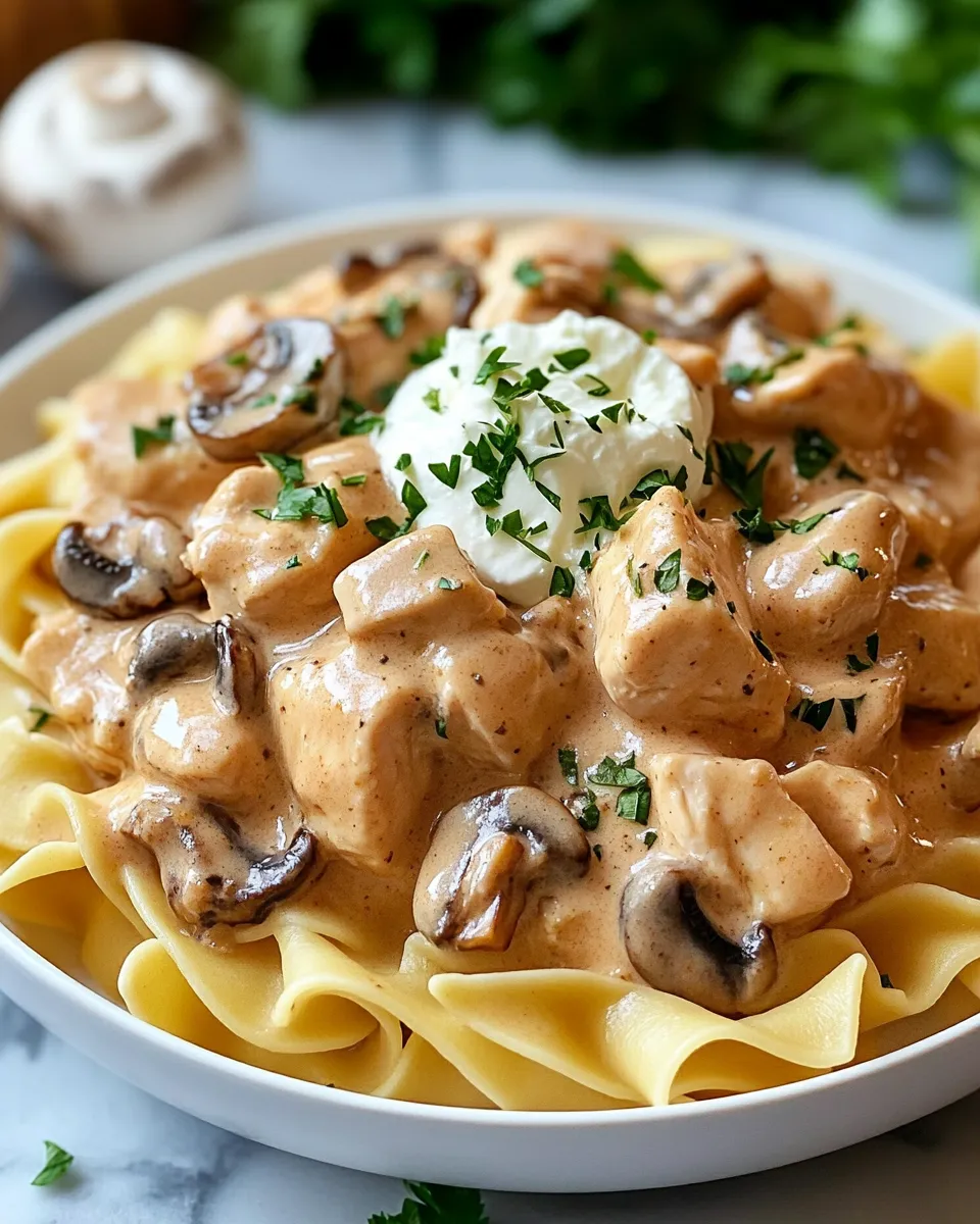 Delicious Baked Chicken Stroganoff Crowd Pleasing Favorite