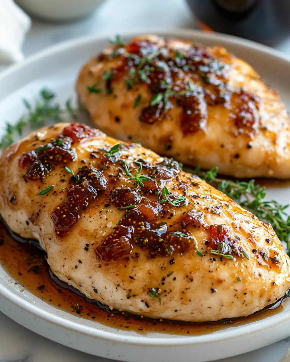 Incredible Slow Cooker Fig Jam & Goat Cheese Chicken