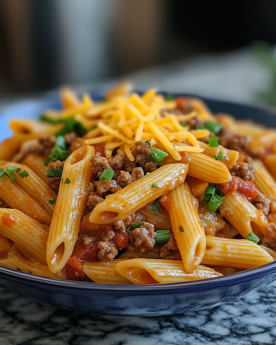Savory Rotel Pasta with Ground Beef Easy Weeknight Winner