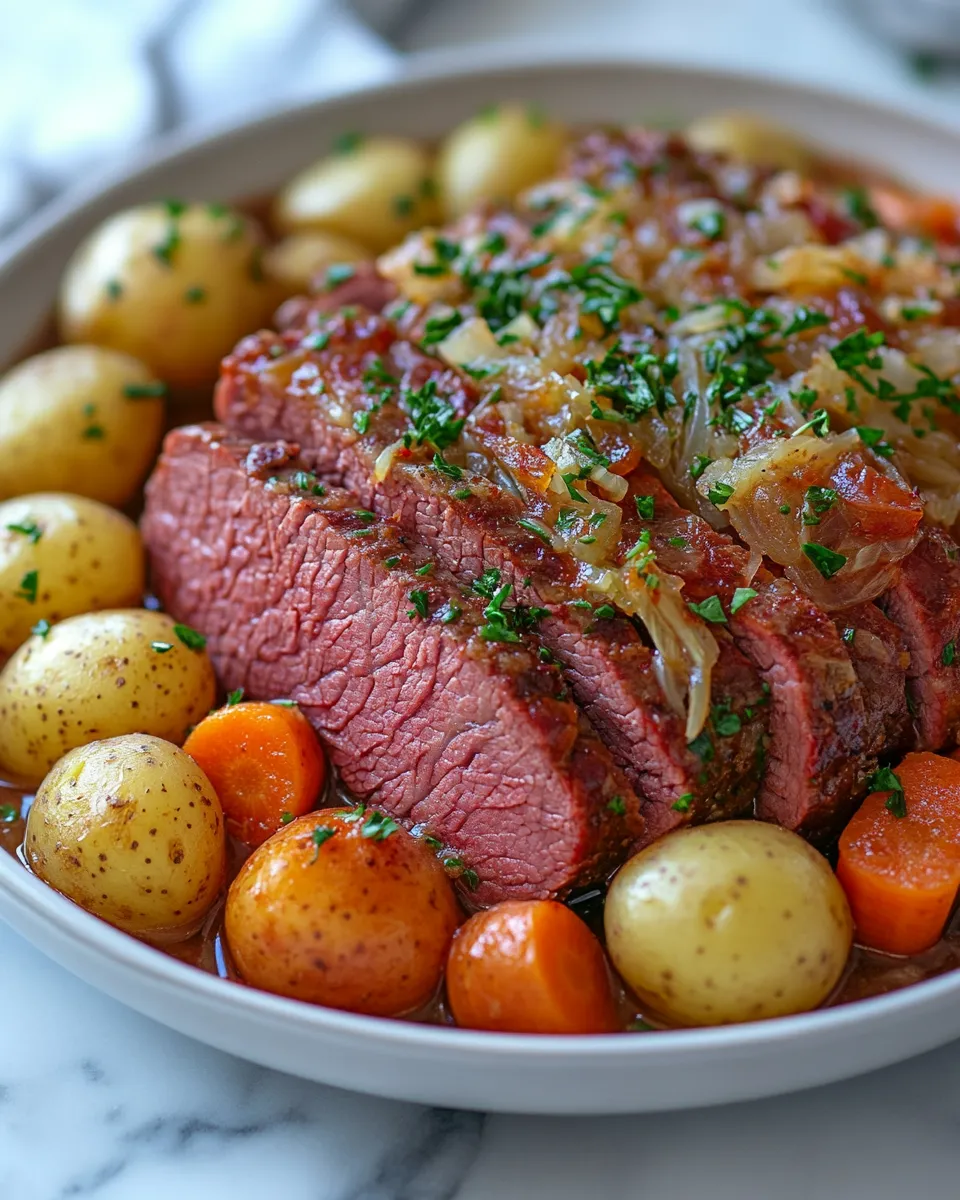 Irresistible Slow Cooker Corned Beef with Cabbage Everyone Loves It