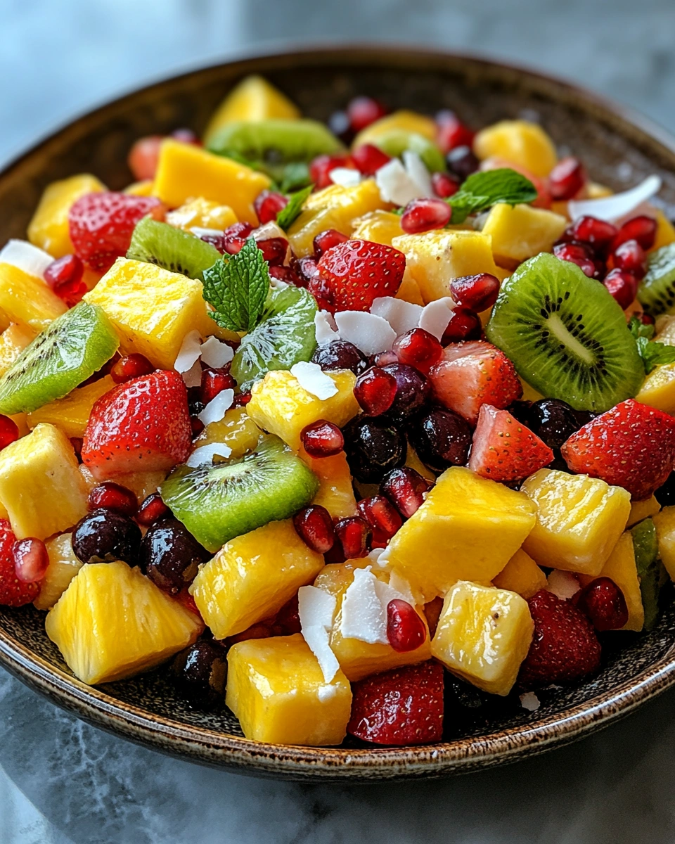 Tropical Fruit Salad with Coconut Dressing