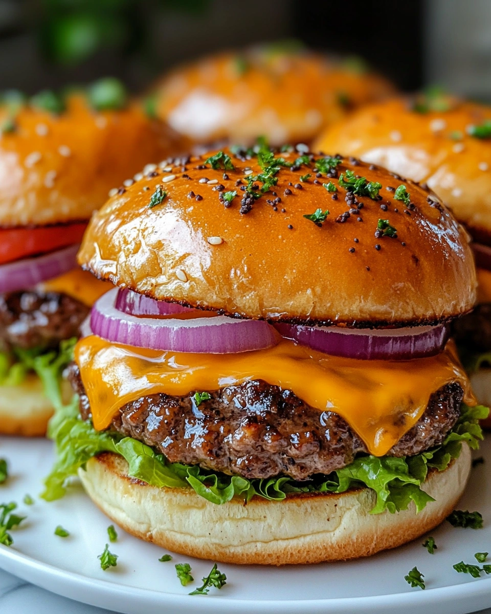 Mini Cheeseburger Sliders with Melted Cheese