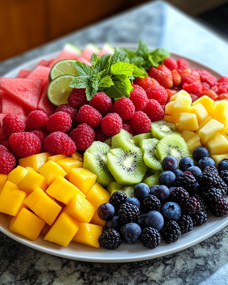 Summer Fruit Platter with Watermelon and Berries