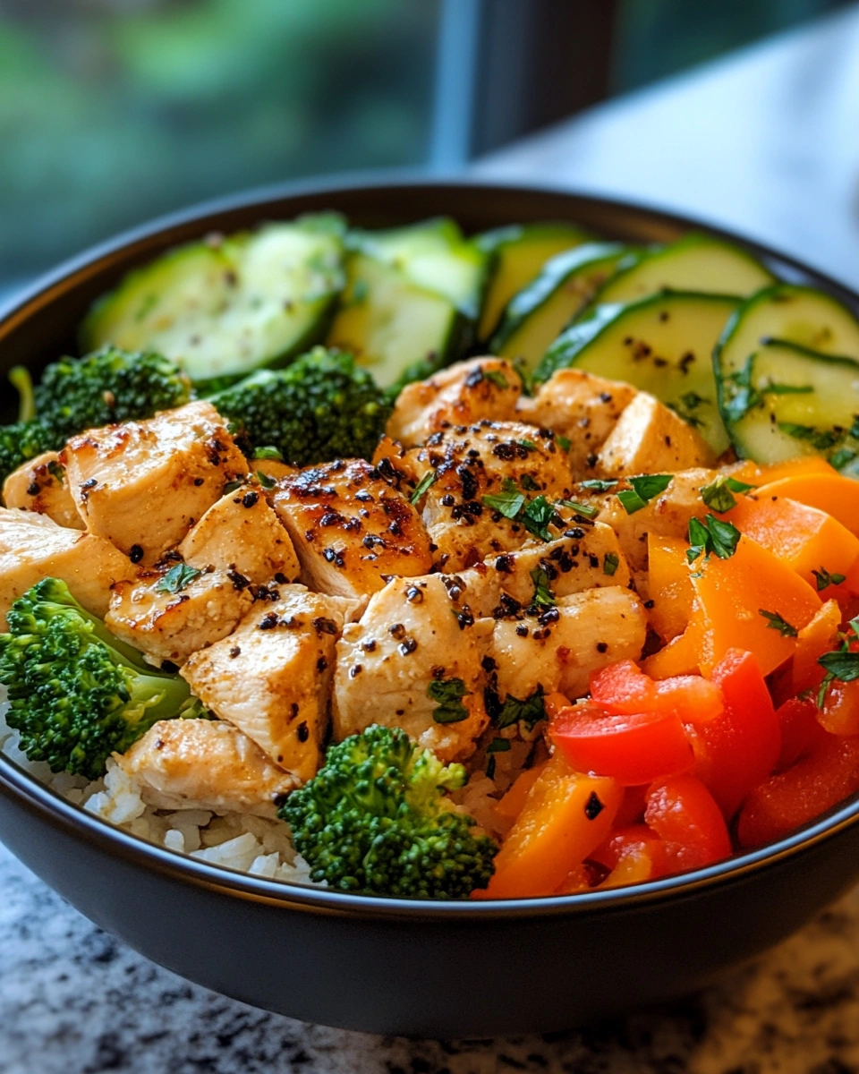 High Protein Chicken and Rice Bowl Dinner